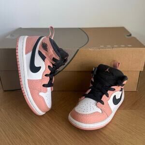 Nike Air Jordan 1 Mid “Pink Quartz” Toddler Sneakers - SZ 7 C